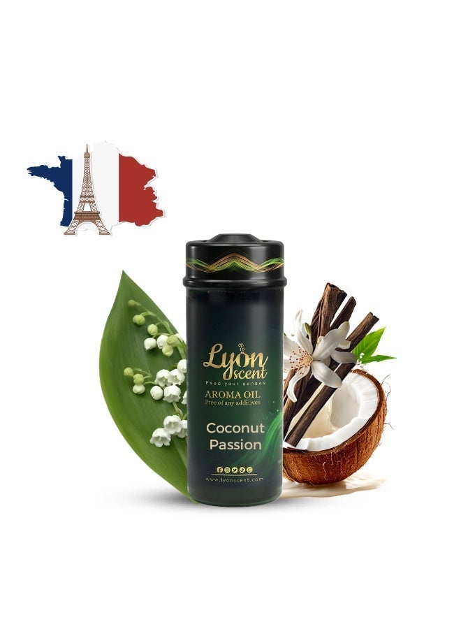 Lyon Scent Aroma Oil, 100% Pure Oil, Perfume for Air Freshener, Diffuser Aroma, Fragrance Oil, Air Freshener Oil refill, Essential Scented Oil, Luxurious Scent (Coconut Passion) - Image 1